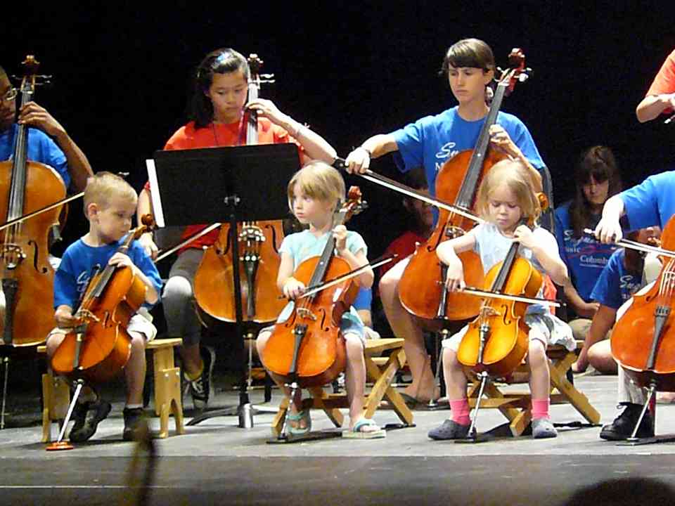 Cello group class at Suzuki Music Columbus Summer Institute