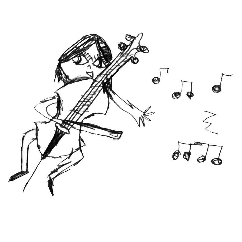 Cello Drawing
