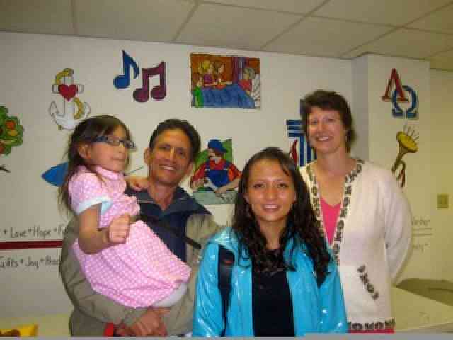 Arielle with he younger sister, Dr. Moss, and Ann Brown, her Suzuki instructor of 15 years