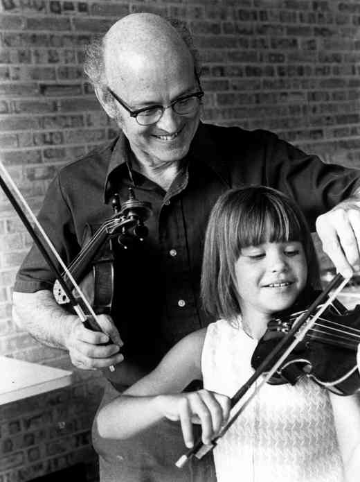 John Kendall in a violin lesson