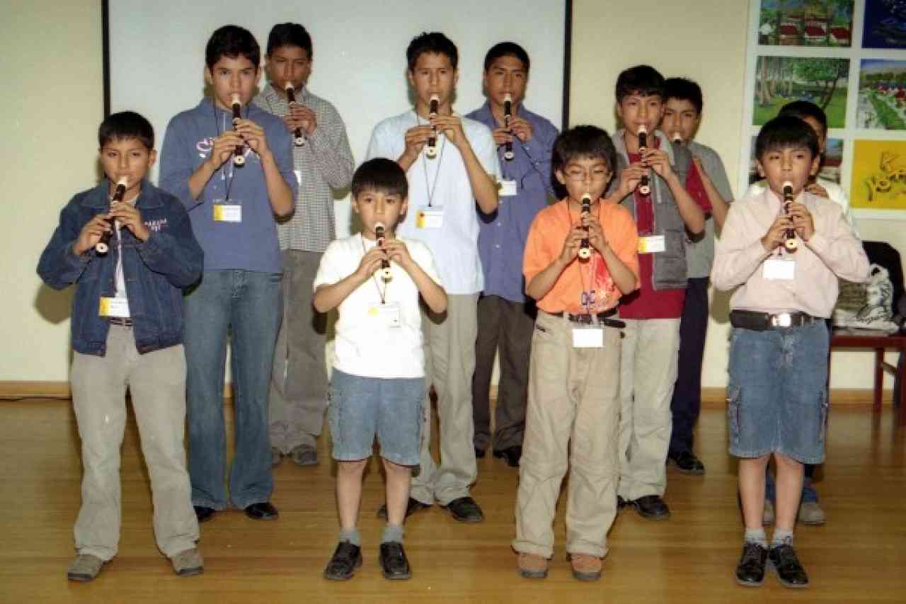 Recorder students from Huancavelica