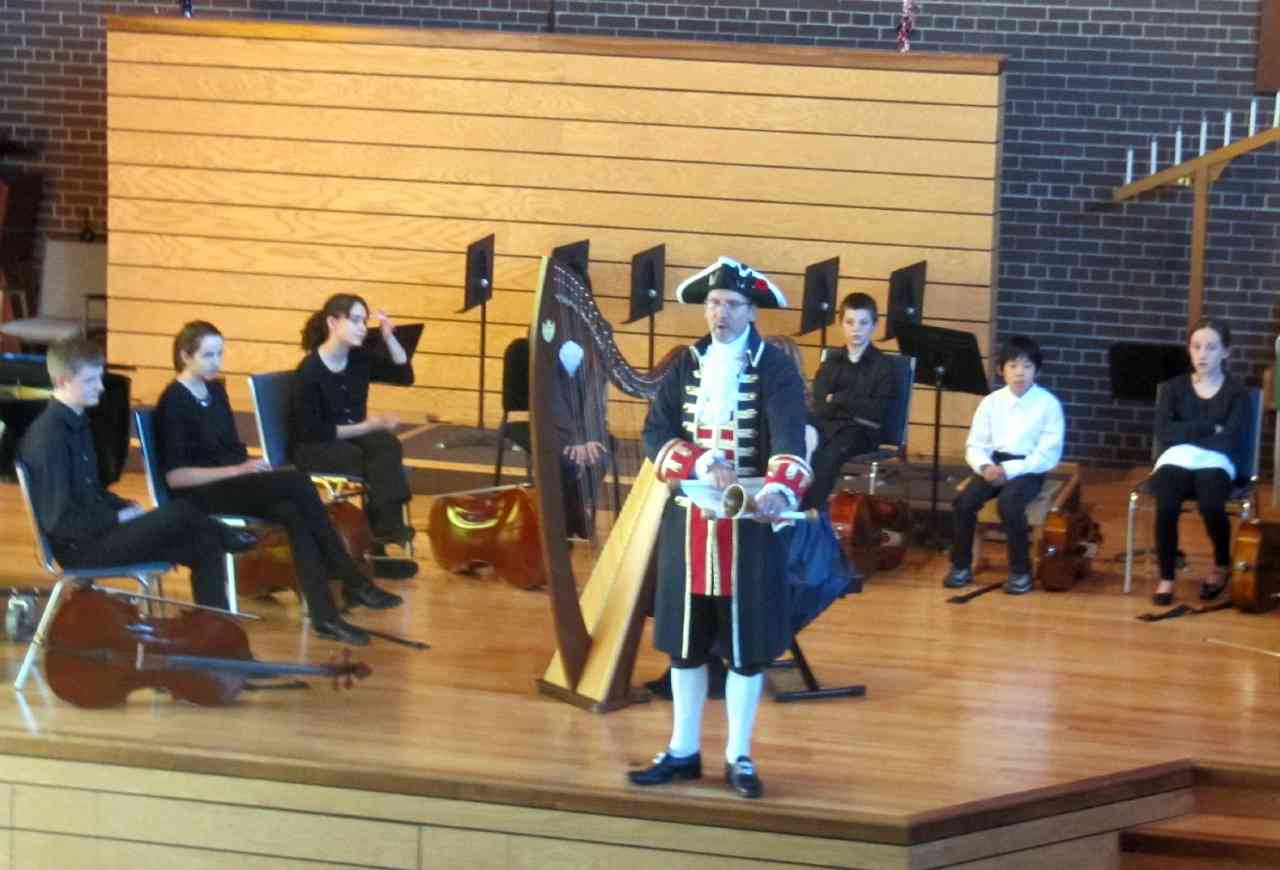 Concert introduction by the town crier