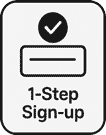 Registro em uma única etapa: Todo o registro é feito aqui no site da SAA. 1-Step Signup
