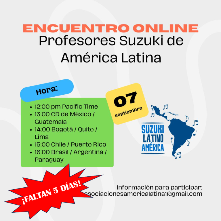 ¡𝗦𝗲 𝗮𝗰𝗲𝗿𝗰𝗮 𝗲𝗹 “𝗘𝗻𝗰𝘂𝗲𝗻𝘁𝗿𝗼 𝗢𝗻𝗹𝗶𝗻𝗲 𝗱𝗲 𝗣𝗿𝗼𝗳𝗲𝘀𝗼𝗿𝗲𝘀 𝗦𝘂𝘇𝘂𝗸𝗶 𝗱𝗲 𝗟𝗮𝘁𝗶𝗻𝗼𝗮𝗺𝗲́𝗿𝗶𝗰𝗮”!